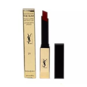 YSL ROUGE PUR COUTURE THE SLIM LEATHER-MATTE LIPSTICK 2.2G #21-ROUGE PARADOXE